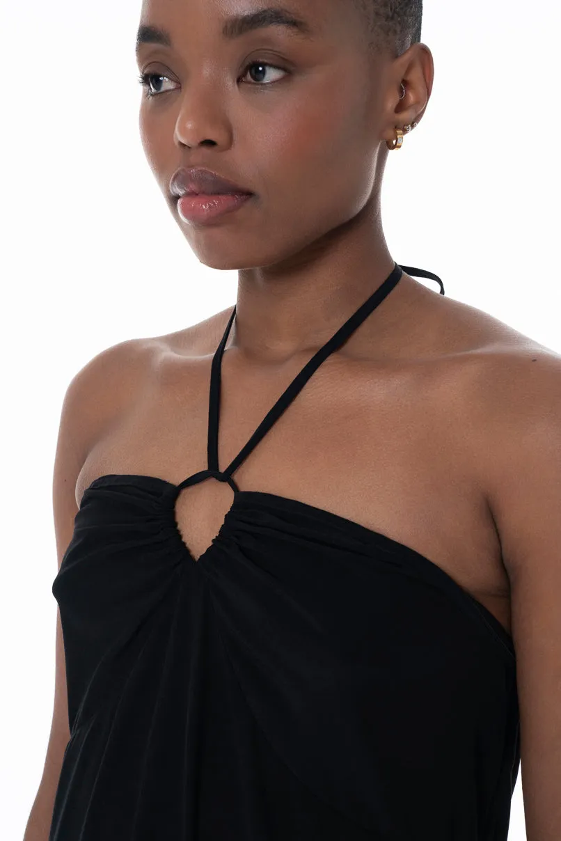 Halter Neck Slip Dress _ 152171 _ Black sold by Refinery product image thumbnail 2
