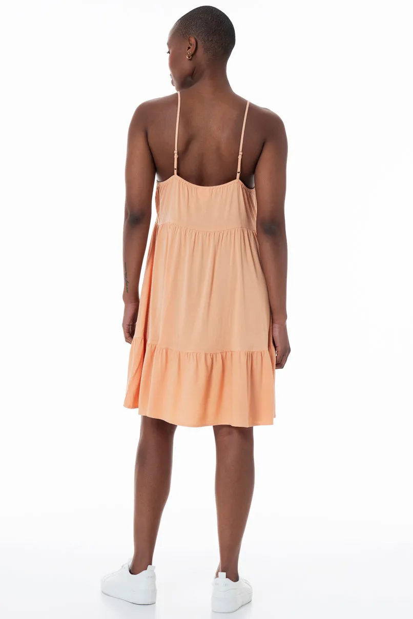 Frill Dress _ 152142 _ Peach sold by Refinery product image thumbnail 3