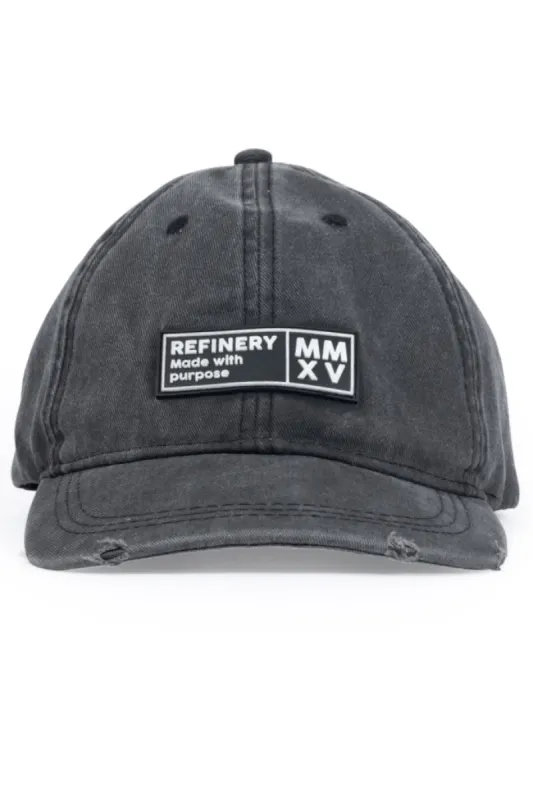 Denim Peak Cap _ 154067 _ Charcoal sold by Refinery