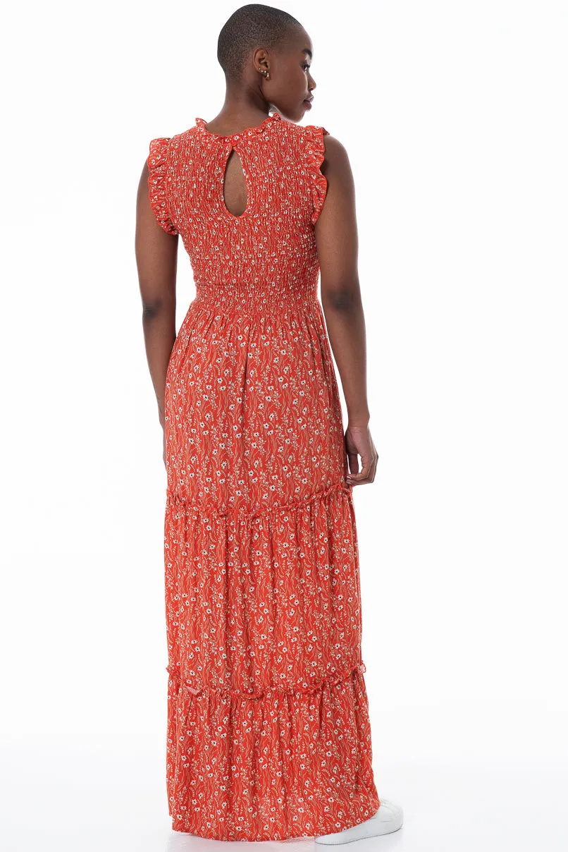 Printed Midi Dress _ 152185 _ Tangerine sold by Refinery product image thumbnail 4