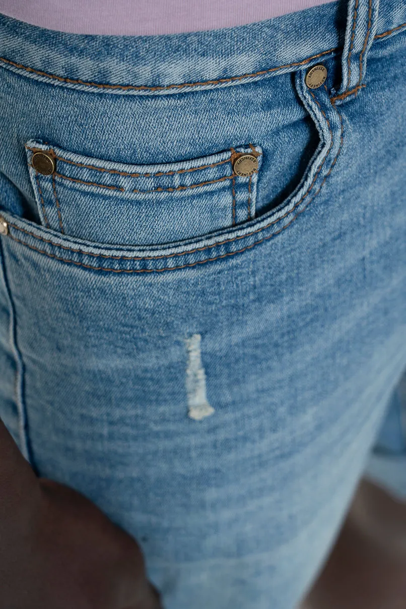 Denim Shorts _ 153913 _ Light Wash sold by Refinery product image thumbnail 3