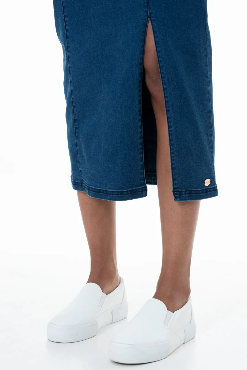 Denim Dress _ 152153 _ Mid Wash sold by Refinery product image thumbnail 4