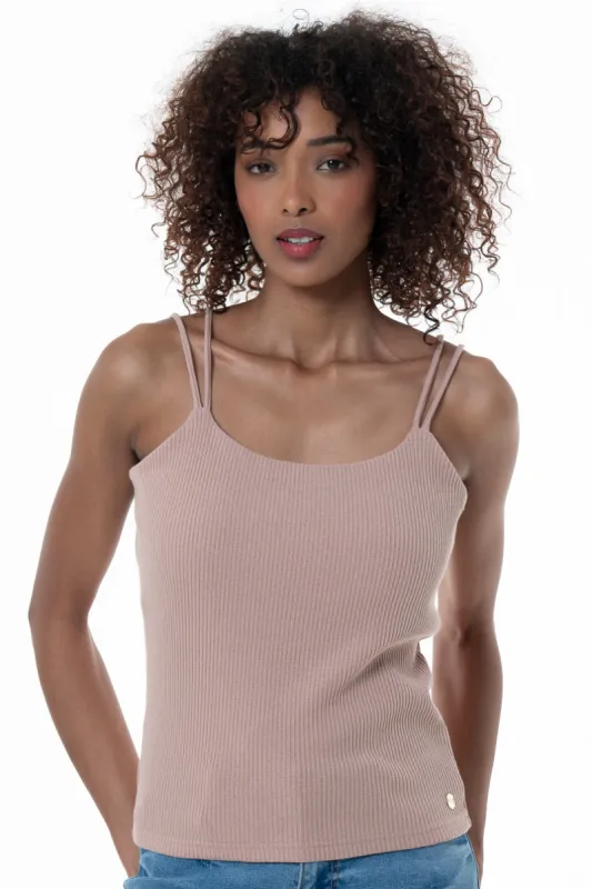 Double Strap Cami _ 152299 _ Taupe sold by Refinery