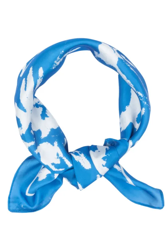 Printed Hair Scarf _ 154086 _ Blue sold by Refinery