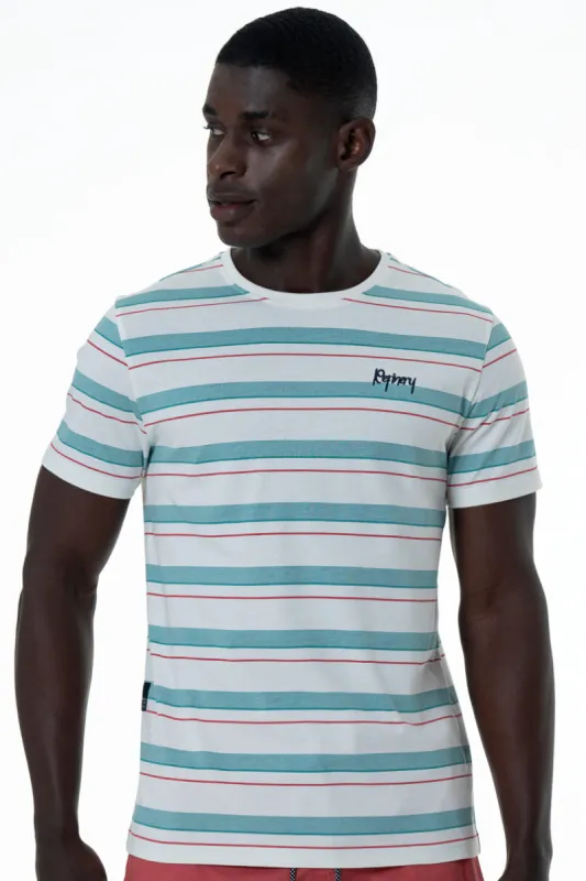 Stripe T-Shirt _ 151906 _ Off White sold by Refinery