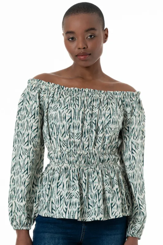 Off-The-Shoulder Blouse _ 152214 _ Multi sold by Refinery