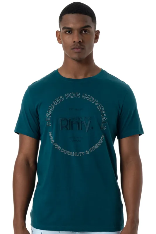 Statement T-Shirt _ 151897 _ Teal sold by Refinery