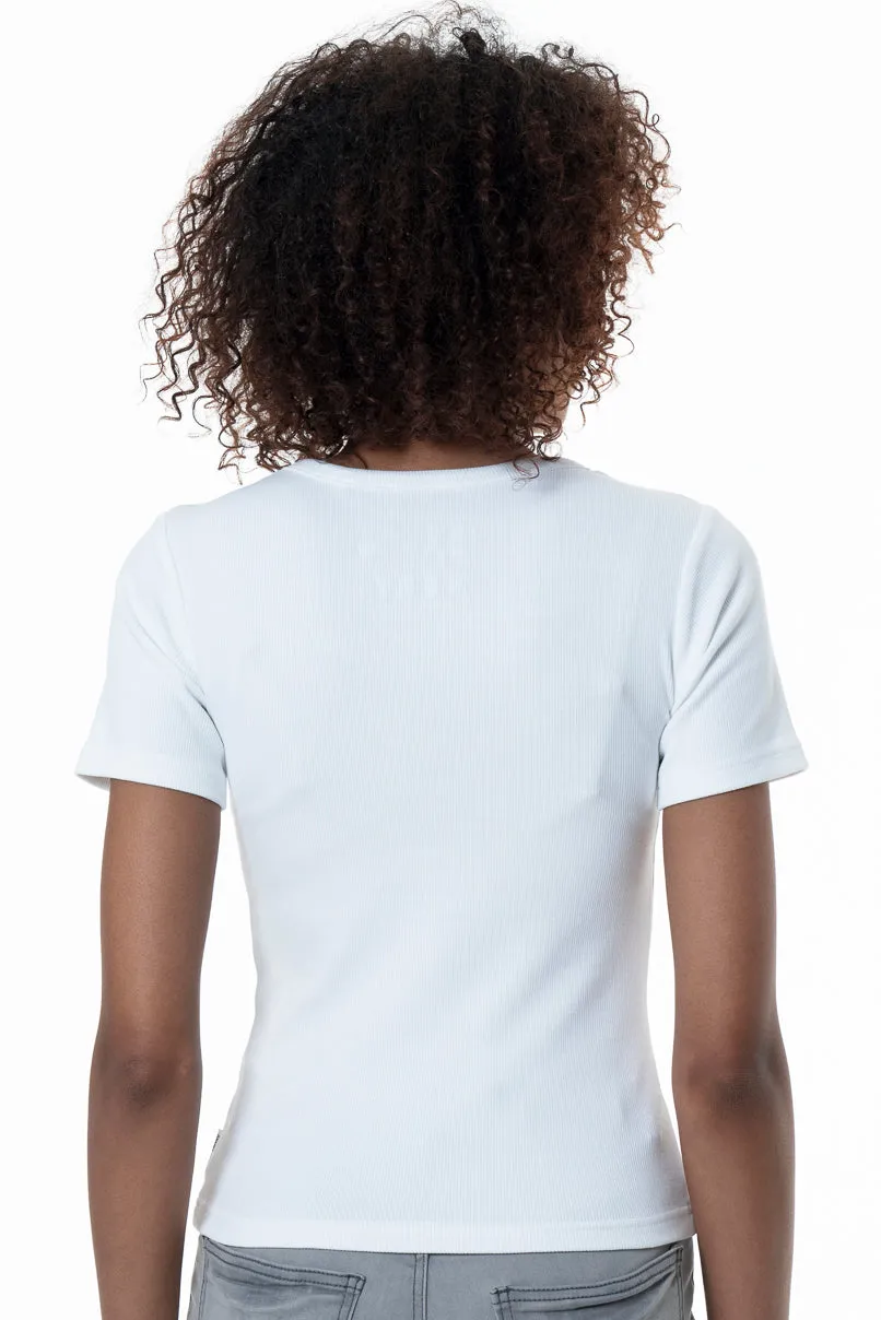 Ribbed T-Shirt _ 153809 _ White sold by Refinery product image thumbnail 3