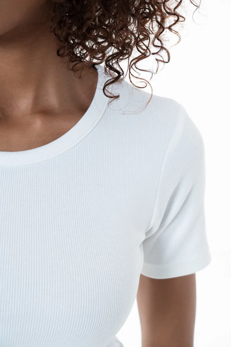 Ribbed T-Shirt _ 153809 _ White sold by Refinery product image thumbnail 4