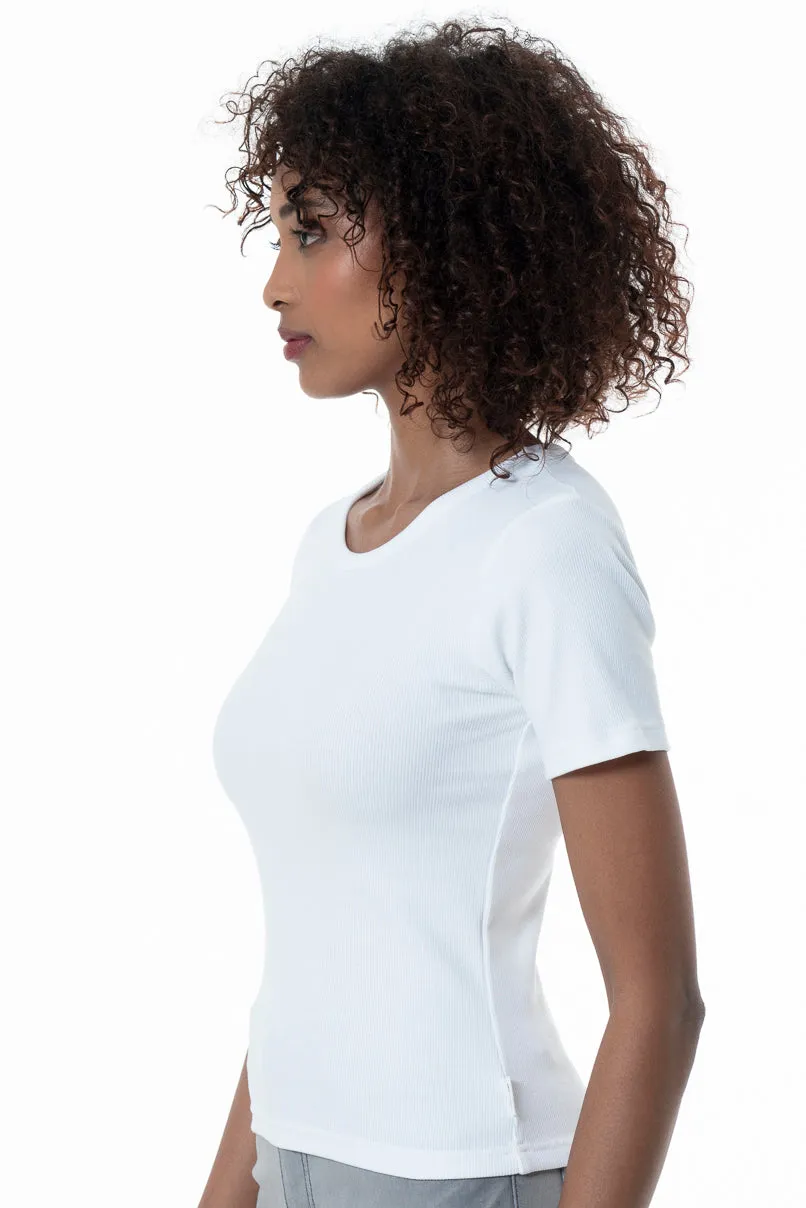 Ribbed T-Shirt _ 153809 _ White sold by Refinery product image thumbnail 2