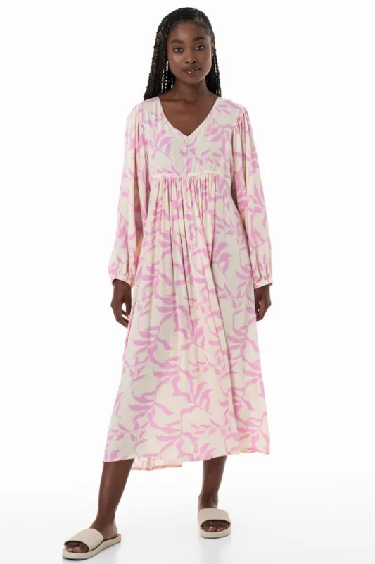 Volume Midi Dress _ 153768 _ Stone sold by Refinery