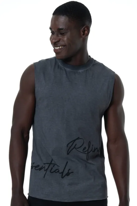 Dirty Dye T-Shirt _ 154583 _ Charcoal sold by Refinery