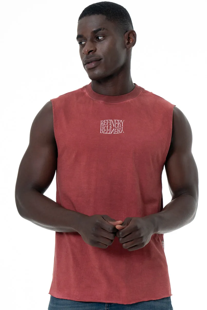 Branded Tank Top _ 154585 _ Rust sold by Refinery