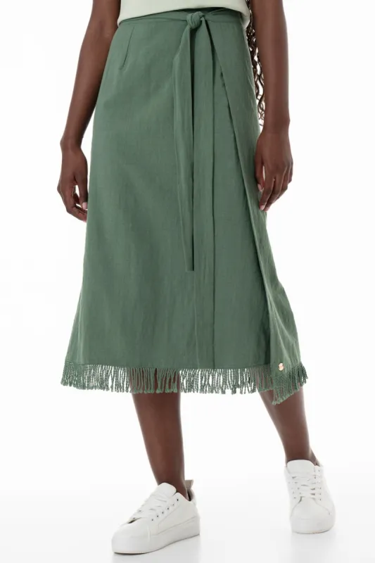 Wrap Skirt _ 153854 _ Green sold by Refinery