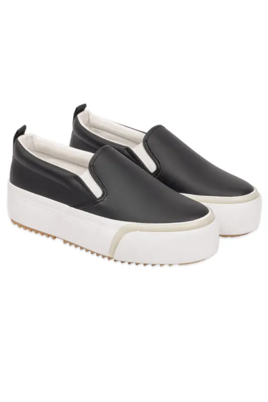 Platform Slip-On Sneaker _ 152447 _ Black sold by Refinery