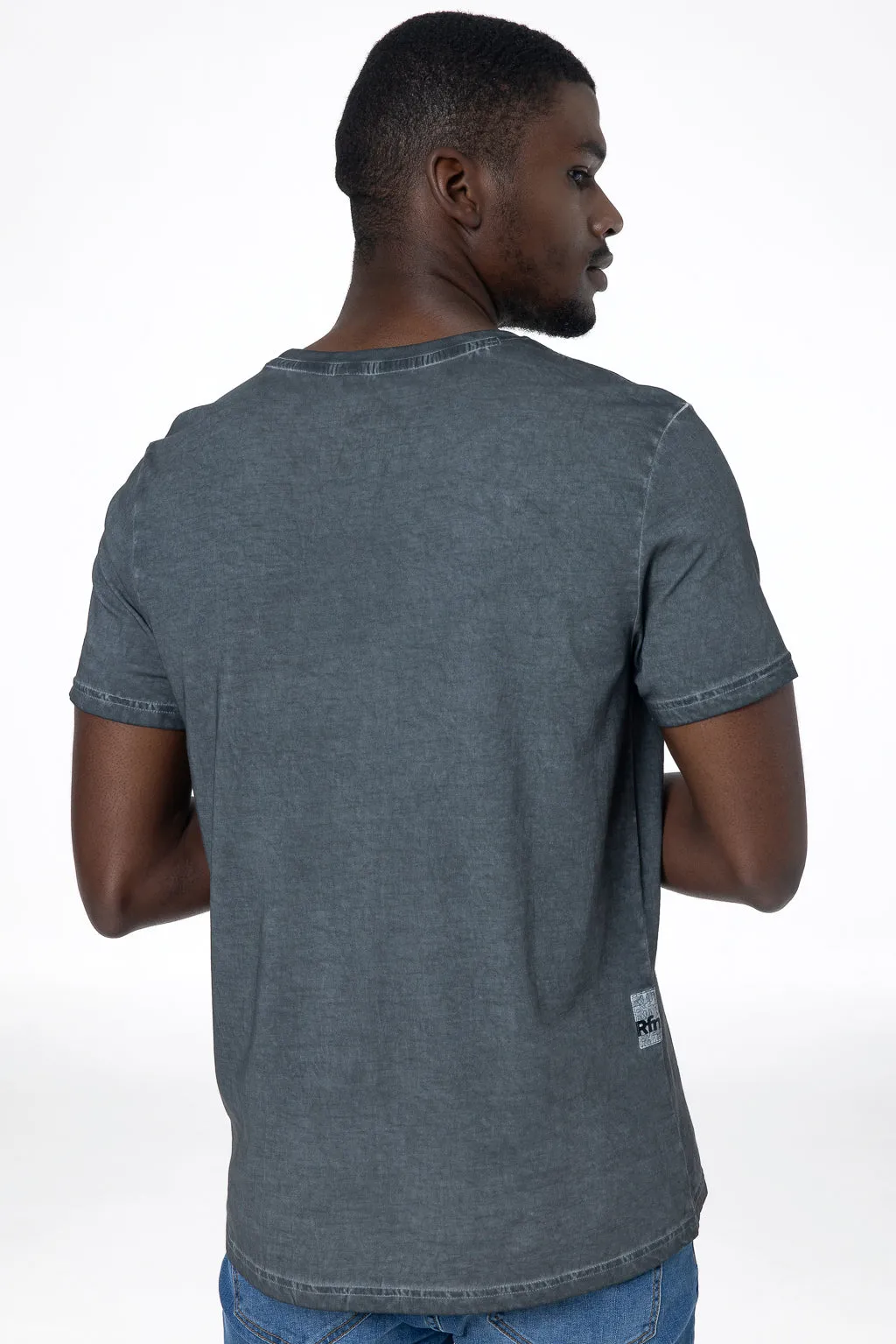 Organic Dye T-Shirt _ 143340 _ Charcoal sold by Refinery product image thumbnail 3
