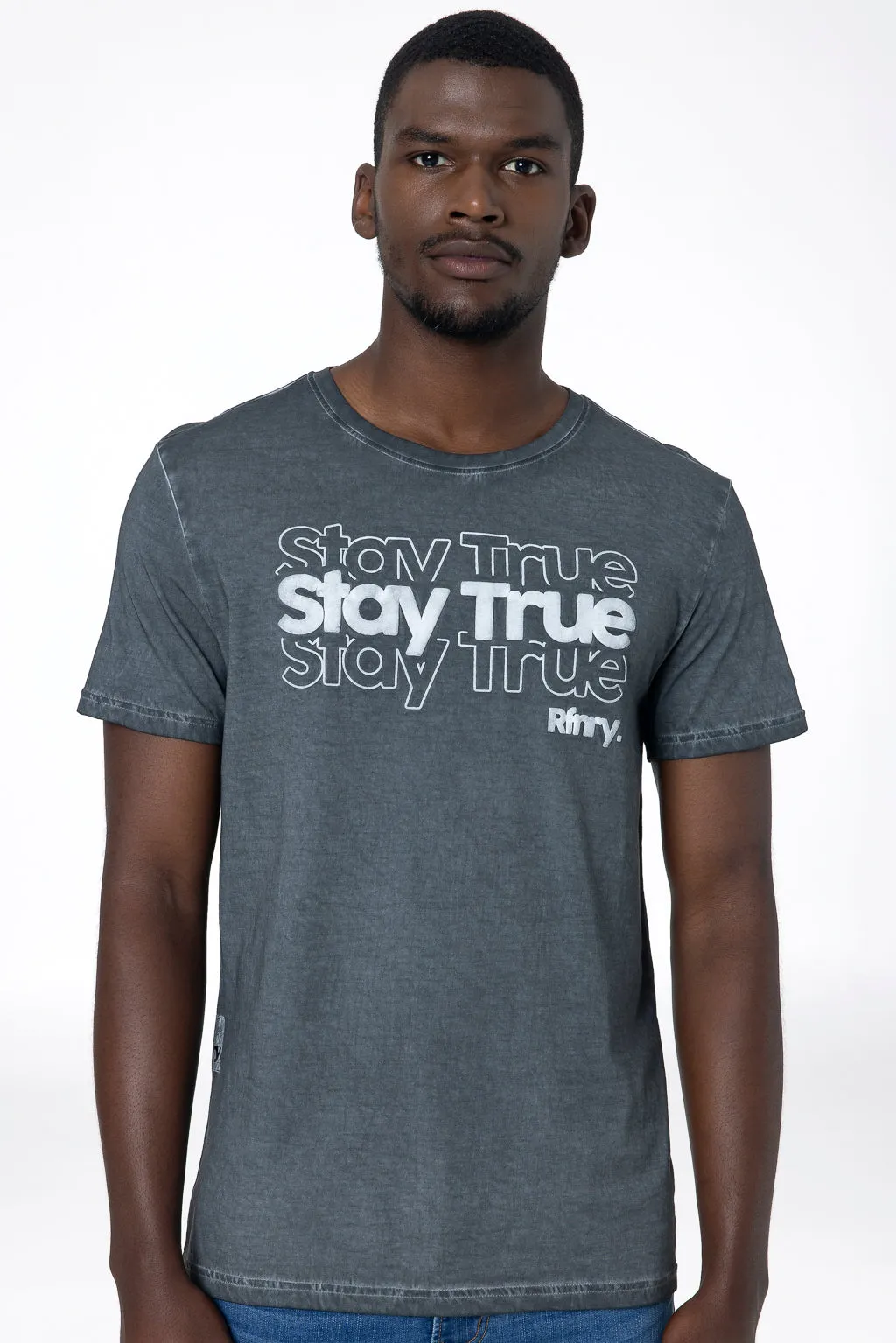 Organic Dye T-Shirt _ 143340 _ Charcoal sold by Refinery