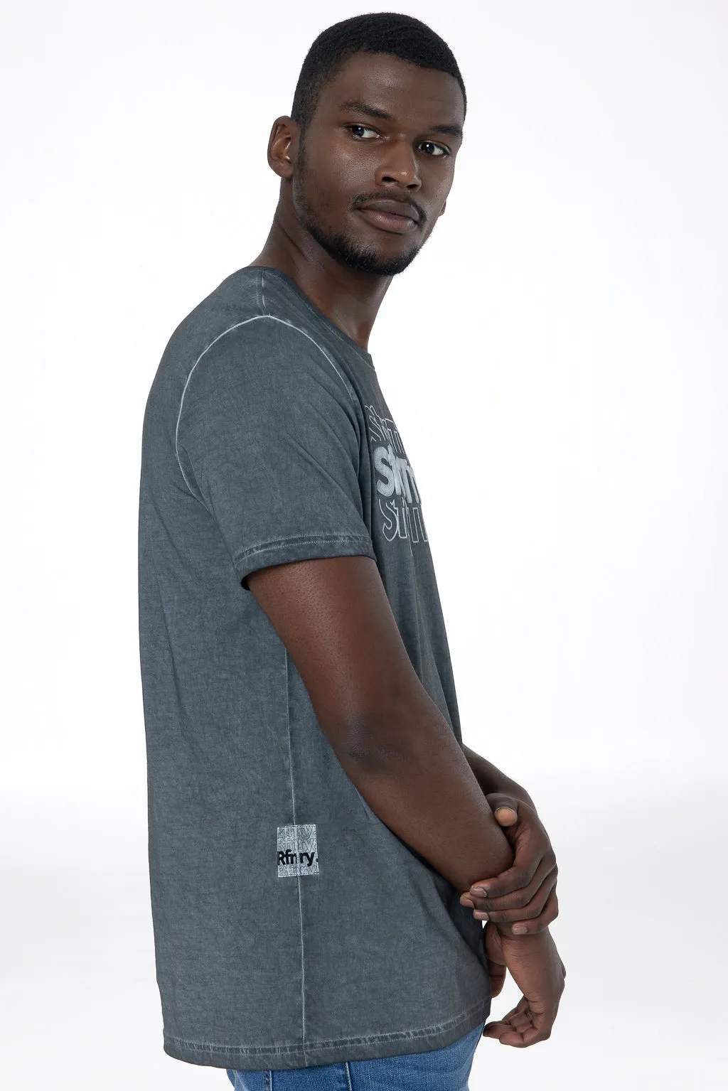 Organic Dye T-Shirt _ 143340 _ Charcoal sold by Refinery product image thumbnail 2