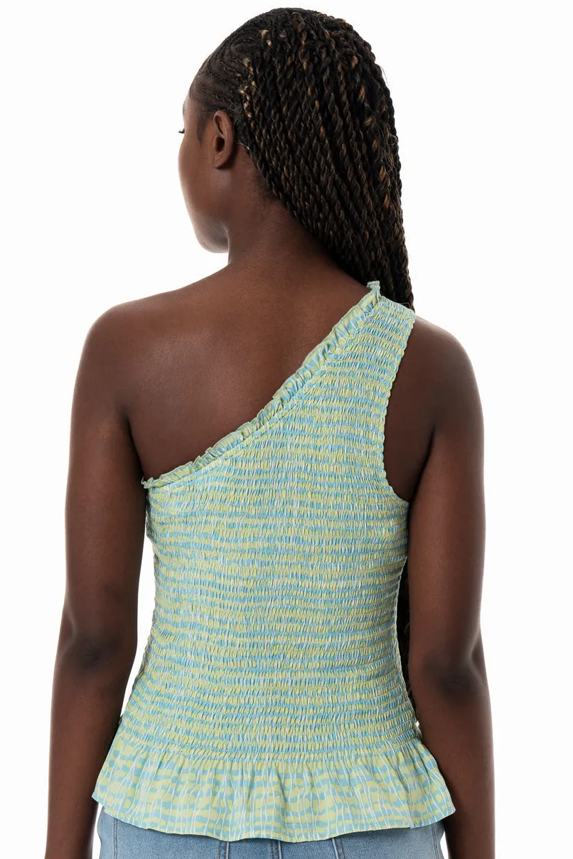 Asymmetric Shirred Top sold by Refinery product image thumbnail 3