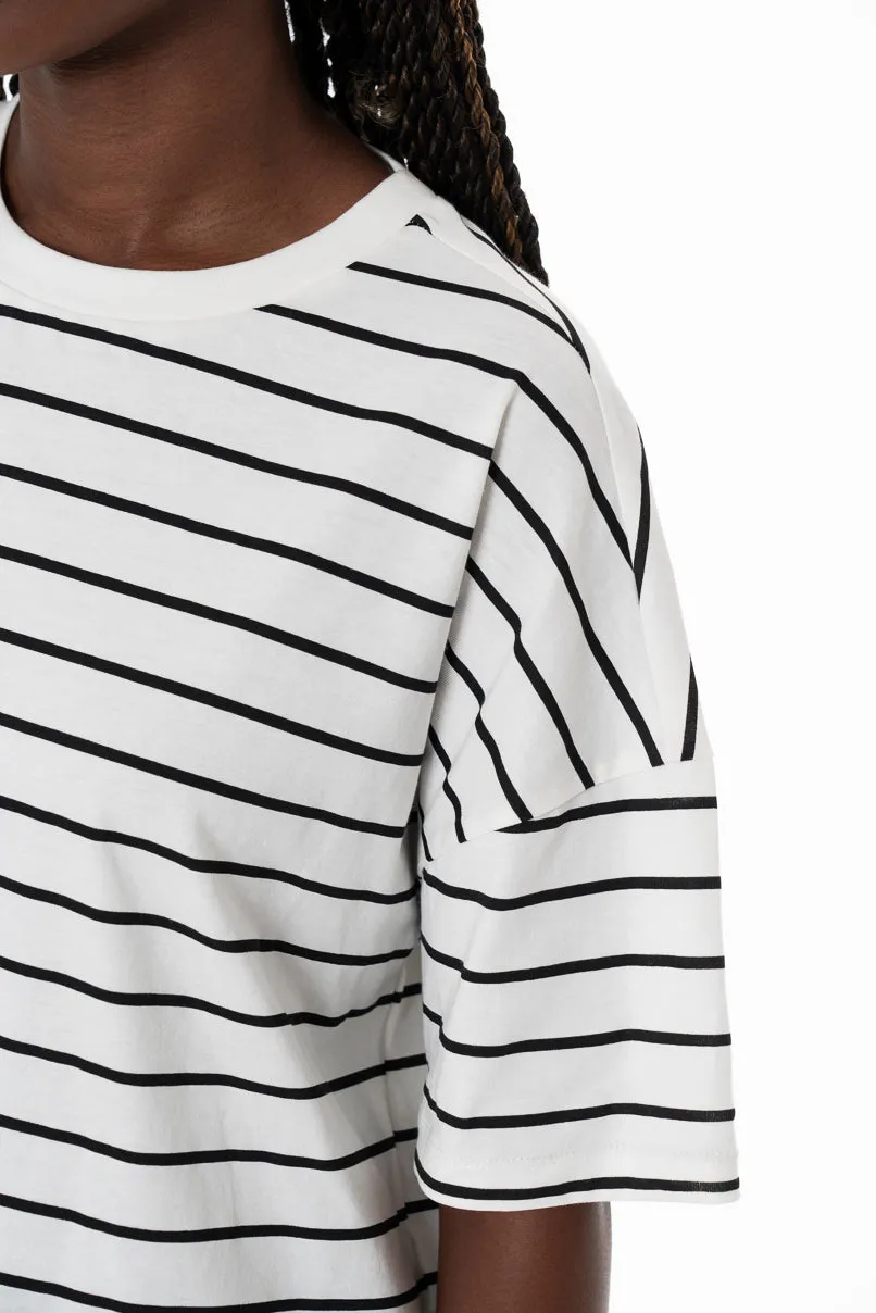 Stripe Boxy T-Shirt _ 154367 _ Milk sold by Refinery product image thumbnail 4