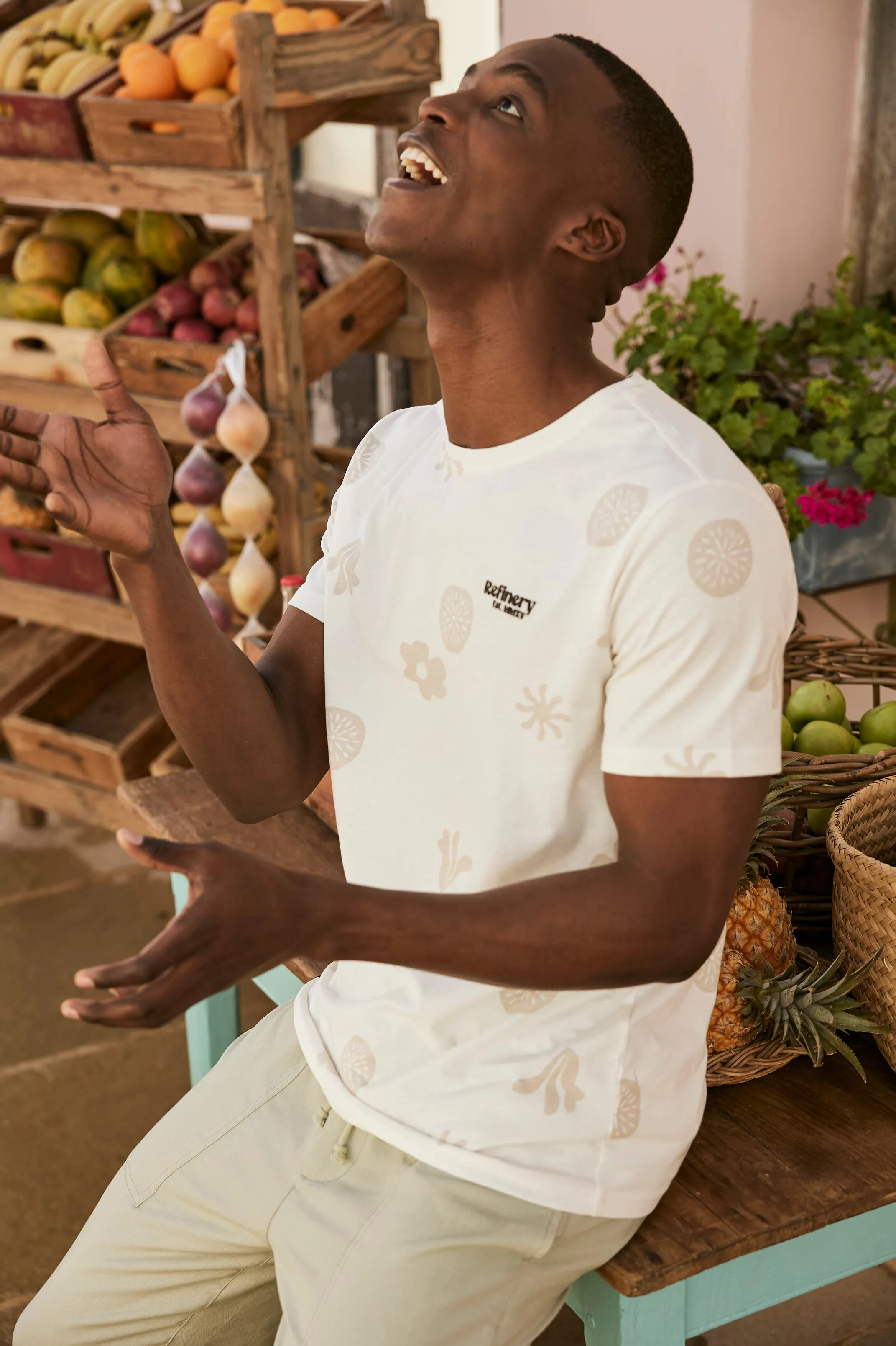 Printed T-Shirt _ 153237 _ Off White sold by Refinery product image thumbnail 2