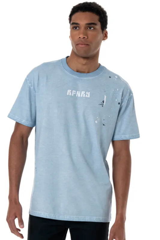 Dirty Dye T-Shirt _ 154712 _ Blue sold by Refinery