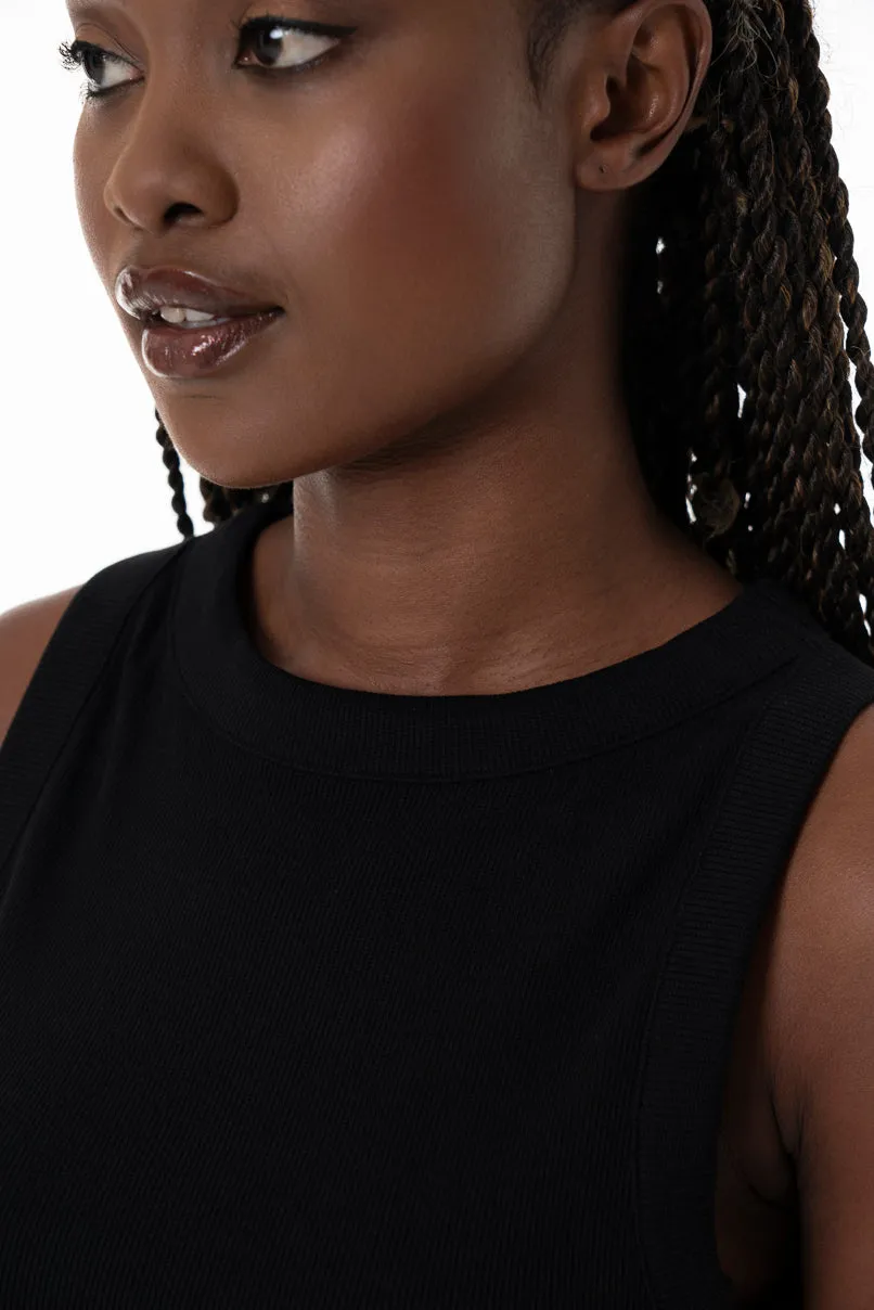 Ribbed Tank Top _ 153836 _ Black sold by Refinery product image thumbnail 4