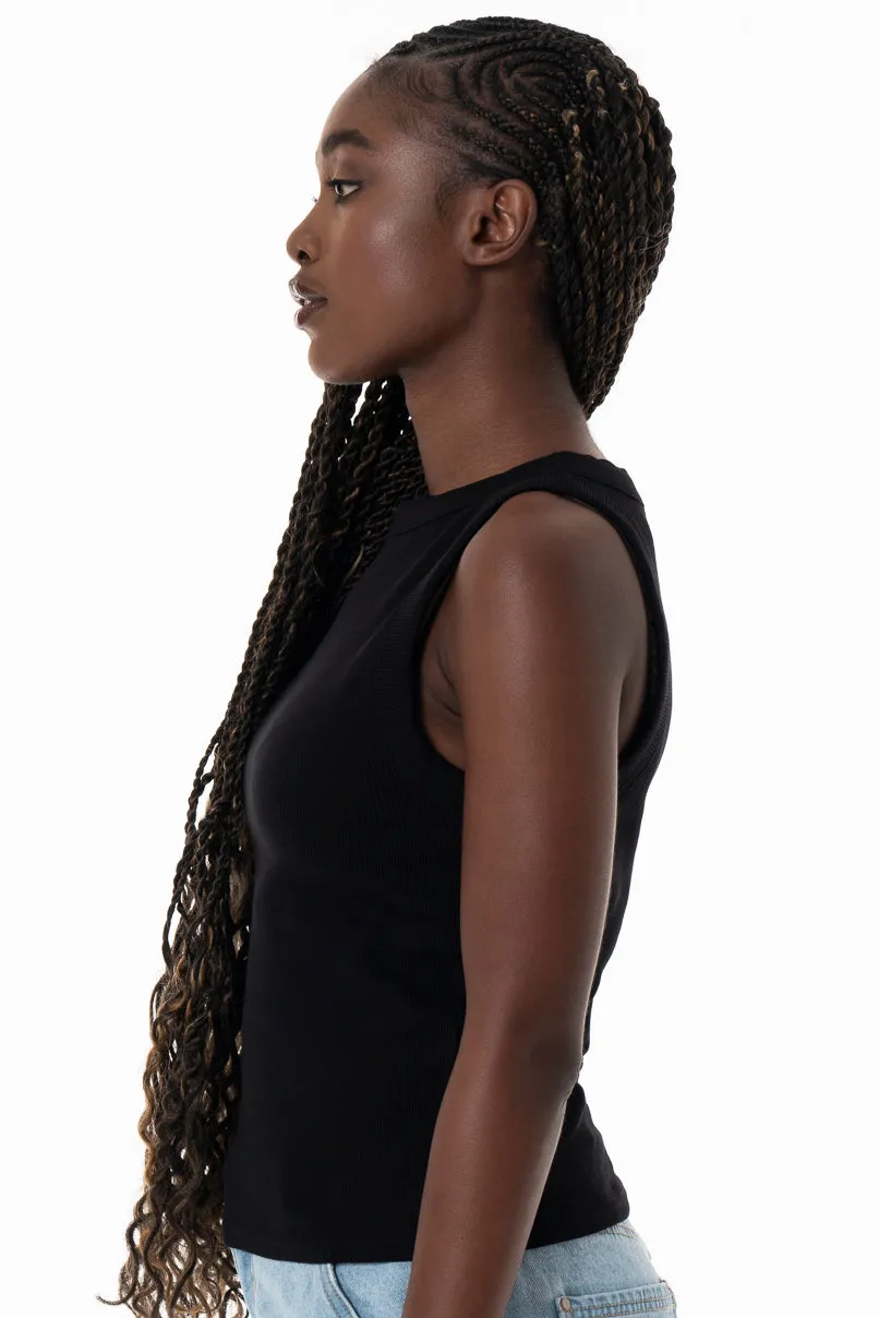 Ribbed Tank Top _ 153836 _ Black sold by Refinery product image thumbnail 2