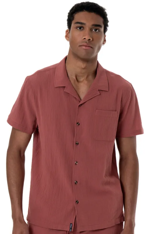 Crinkle Shirt _ 154515 _ Rust sold by Refinery
