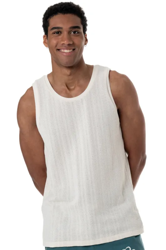 Textured Tank Top _ 155691 _ Off White sold by Refinery