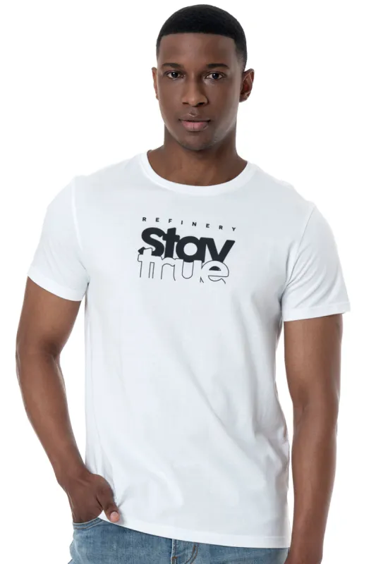 Statement T-Shirt _ 158115 _ Optic White sold by Refinery