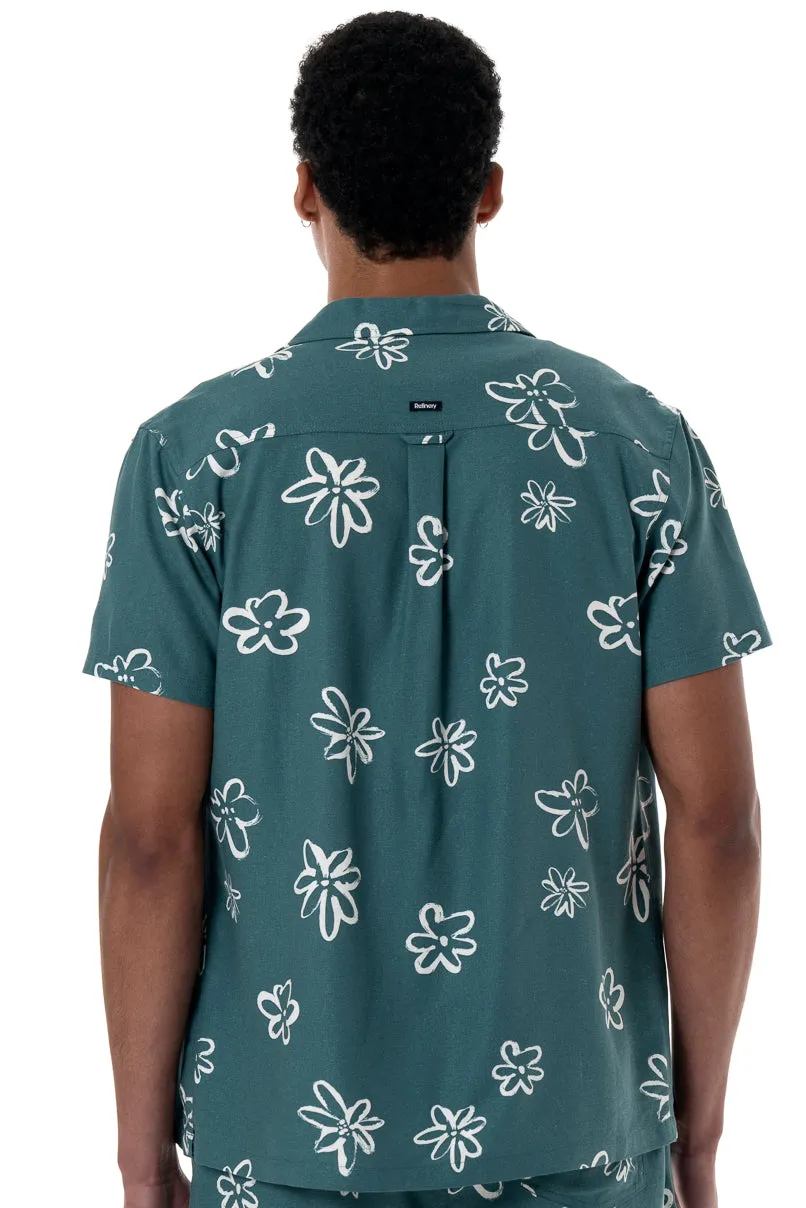 Floral Print Shirt _ 154513 _ Green sold by Refinery product image thumbnail 4