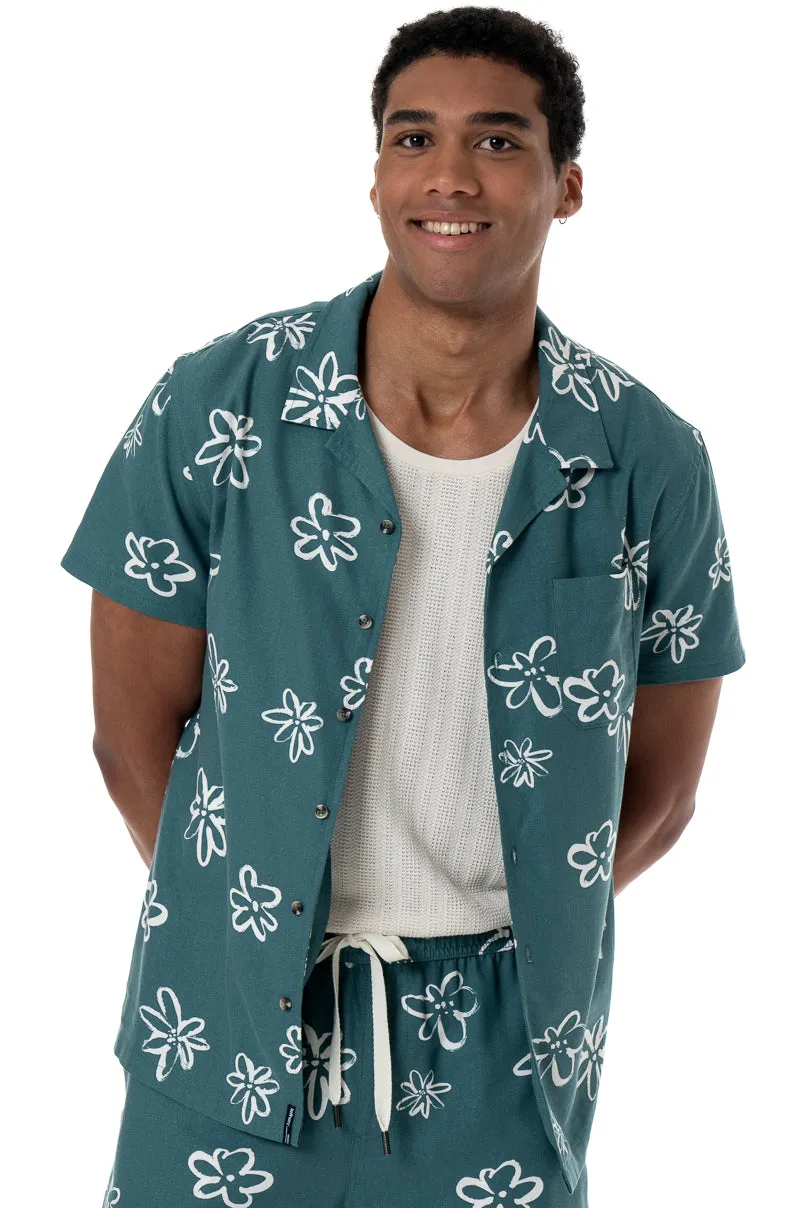 Floral Print Shirt _ 154513 _ Green sold by Refinery