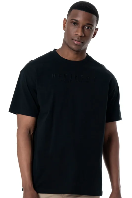 Oversized Branded T-Shirt _ 153363 _ Black sold by Refinery