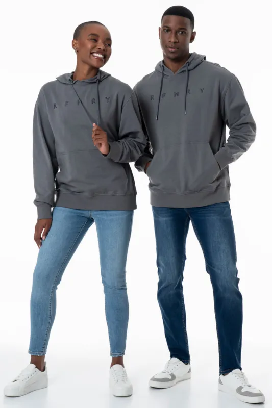 Branded Hoodie _ 156044 _ Charcoal sold by Refinery