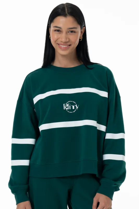 Striped Crewneck Sweatshirt _ 157913 _ Green sold by Refinery