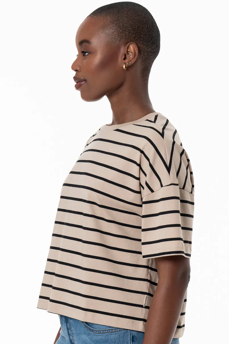 Boxy T-Shirt _ 154937 _ Stone sold by Refinery product image thumbnail 2