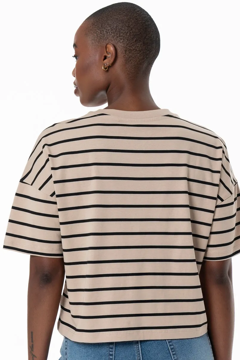 Boxy T-Shirt _ 154937 _ Stone sold by Refinery product image thumbnail 3