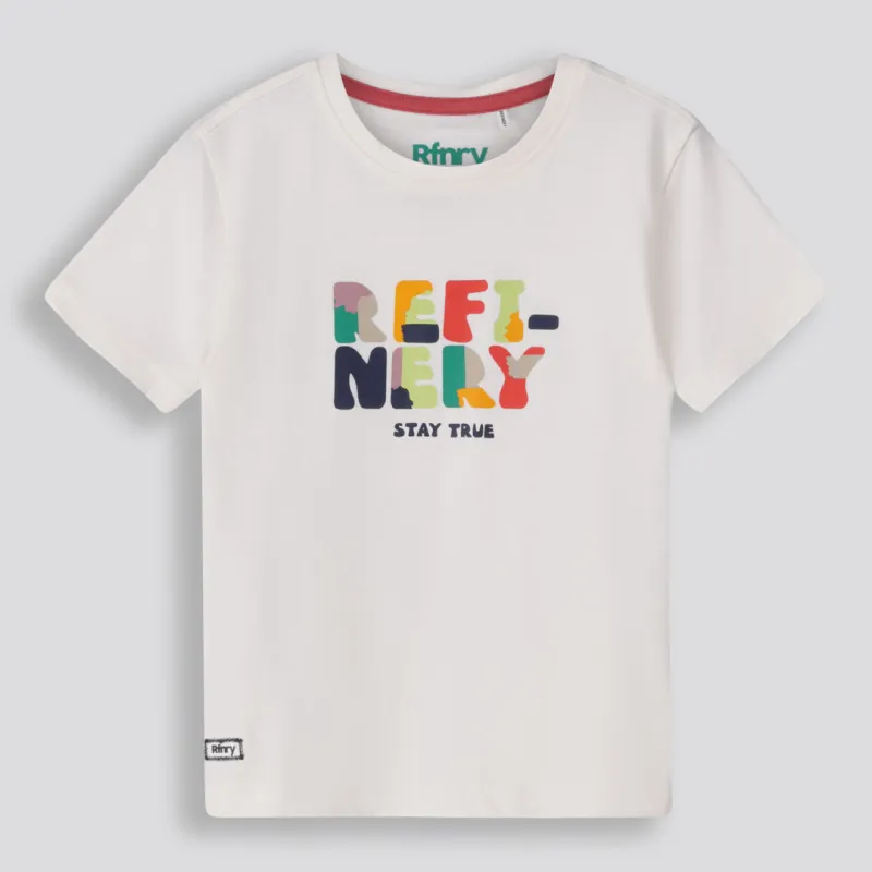 Boys Branded Tee _ 155764 _ Off White sold by Refinery