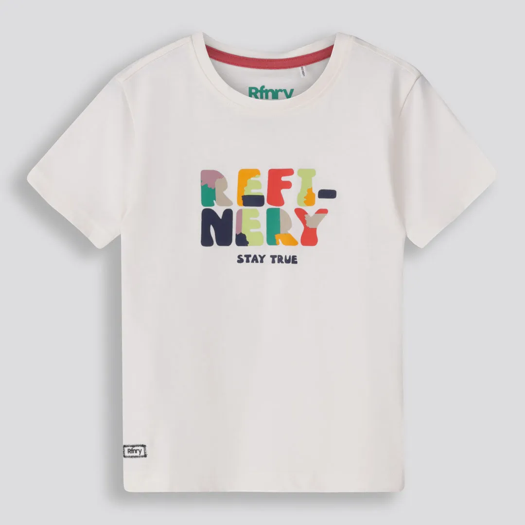Boys Branded Tee _ 155764 _ Off White sold by Refinery