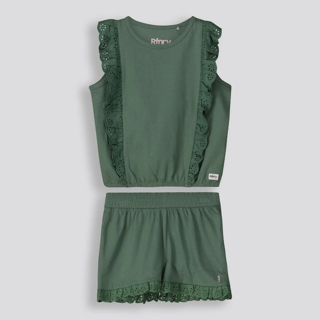 Girls Frill Tee Green sold by Refinery product image thumbnail 2