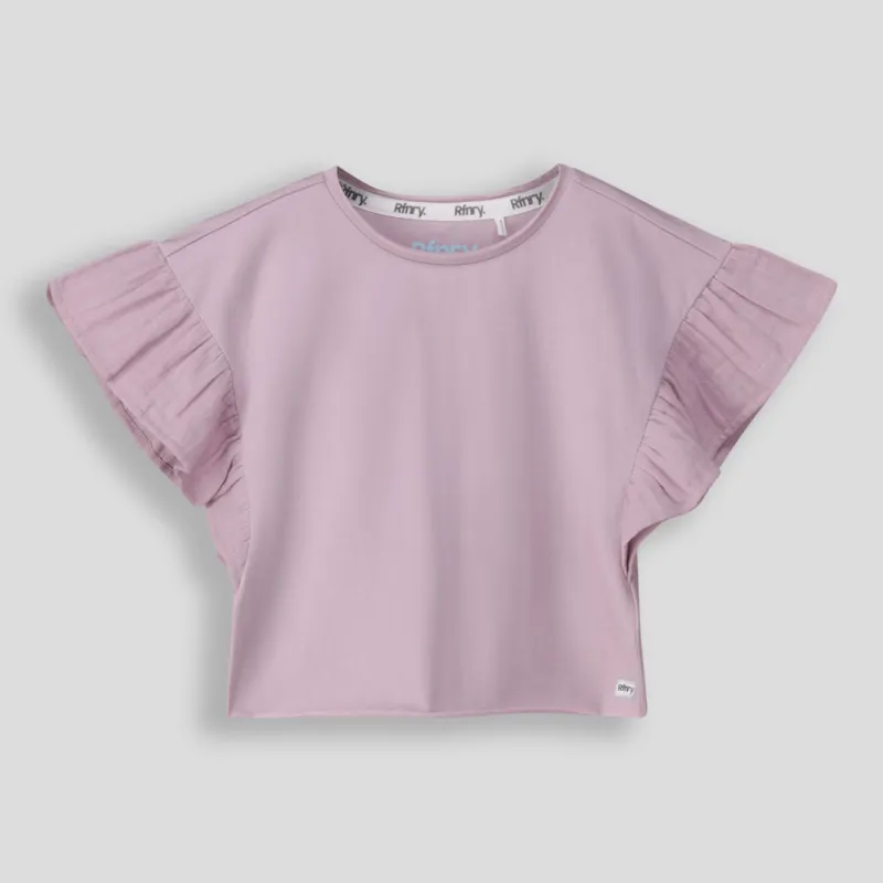 Girls Flutter Sleeve Tee sold by Refinery