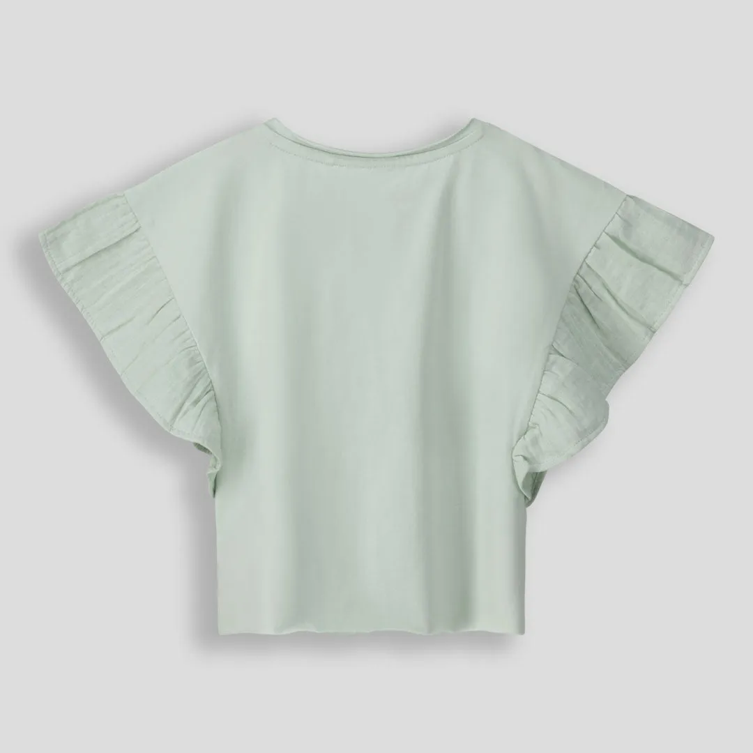 Girls Flutter Sleeve Tee sold by Refinery product image thumbnail 2