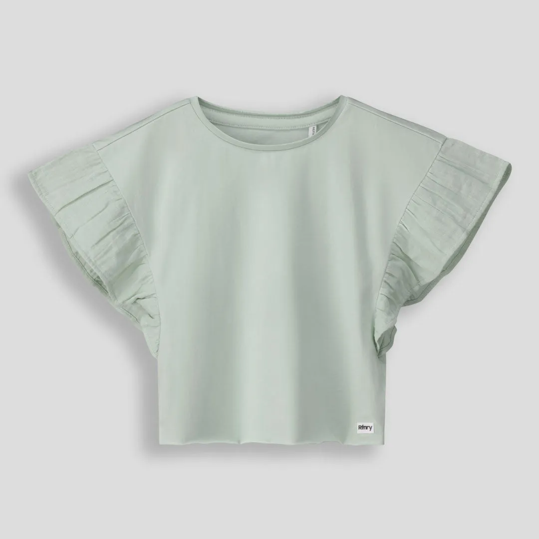 Girls Flutter Sleeve Tee sold by Refinery