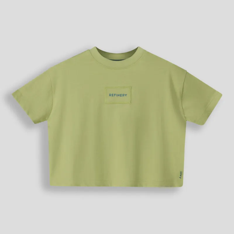 Girls Boxy Tee _ 154825 _ Green sold by Refinery