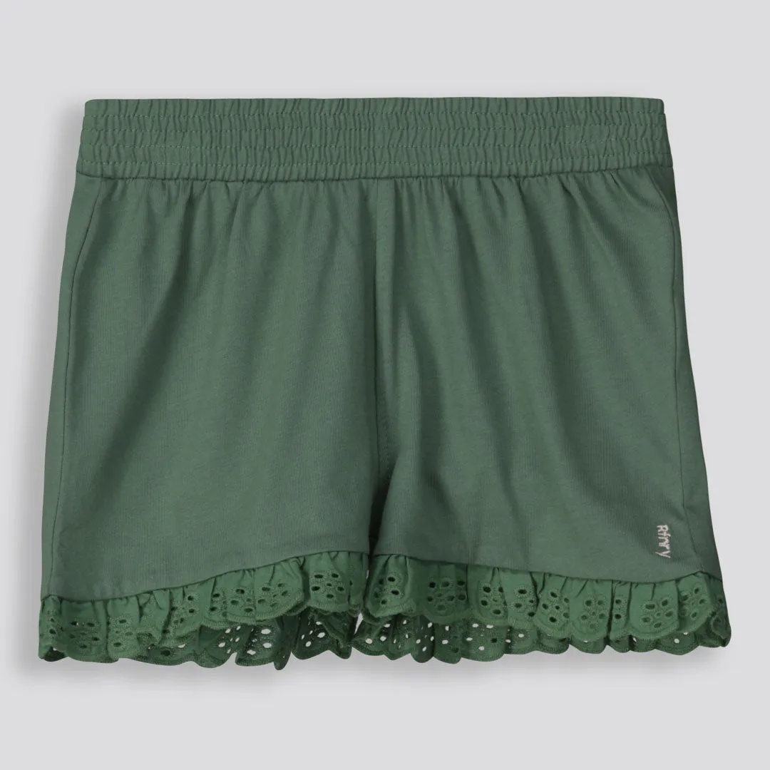 Girls Anglaise Hem Shorts sold by Refinery