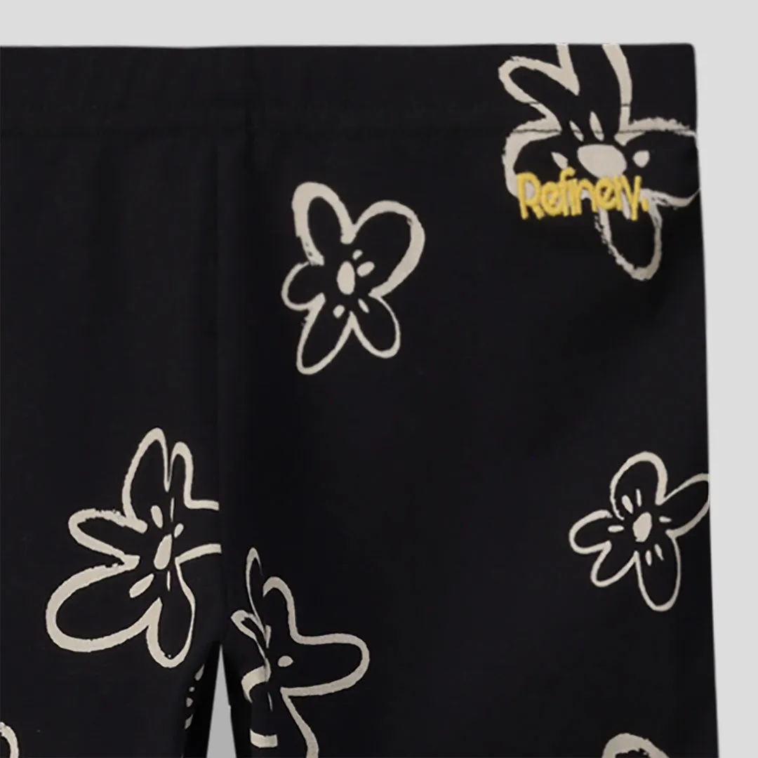 Girls Printed Leggings _ 154795 _ Black sold by Refinery product image thumbnail 2