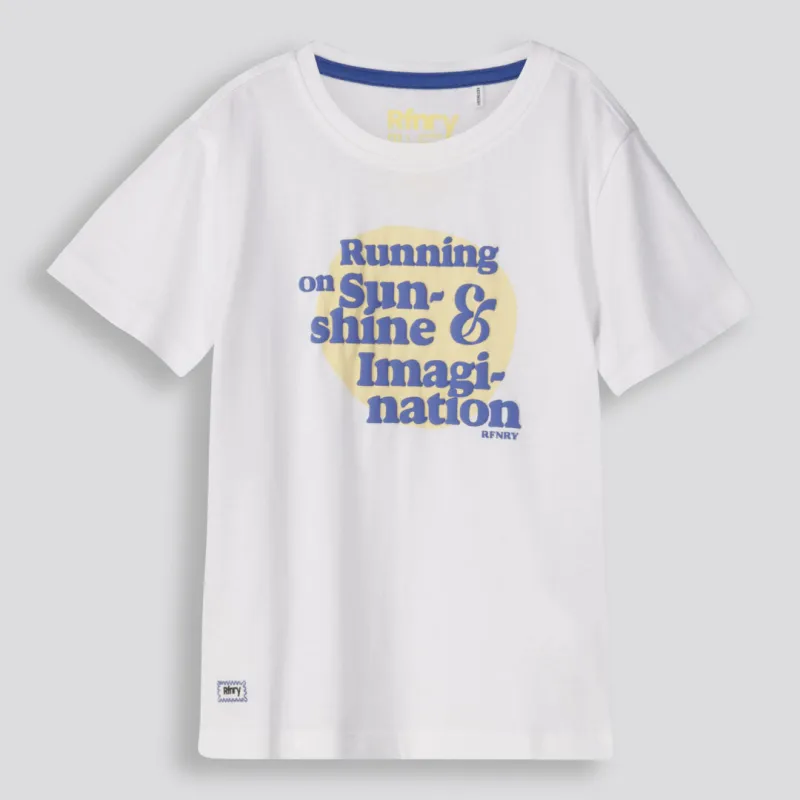 Boys Branded Tee _ 155767 _ Optic White sold by Refinery