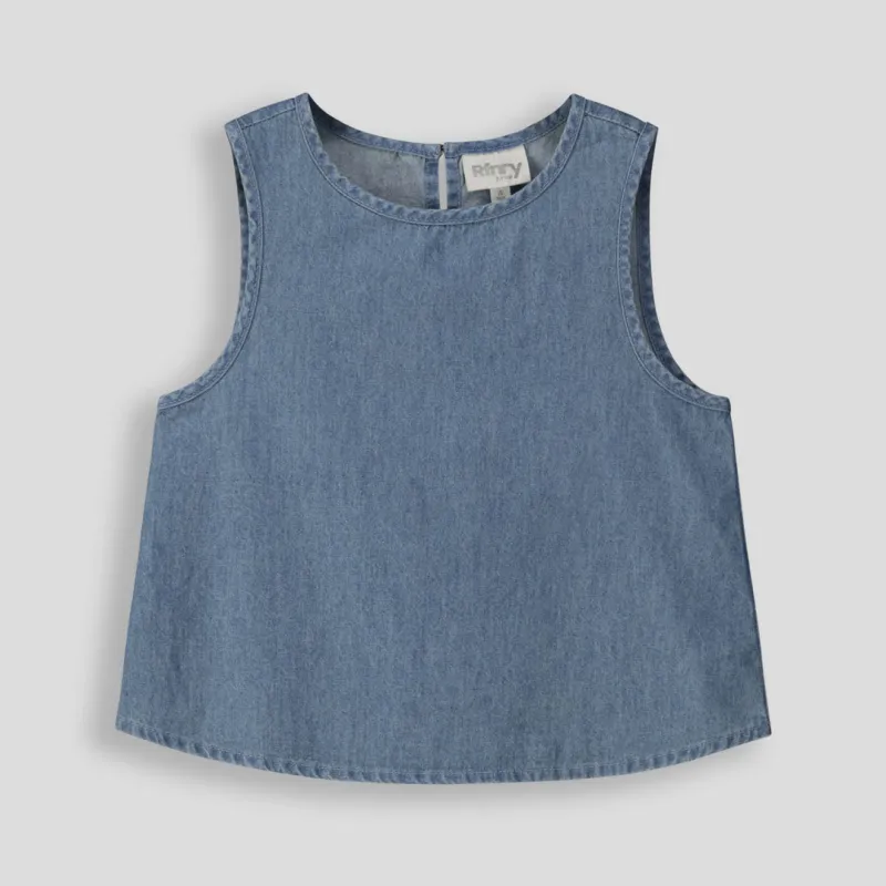 Girls Chambray Top sold by Refinery