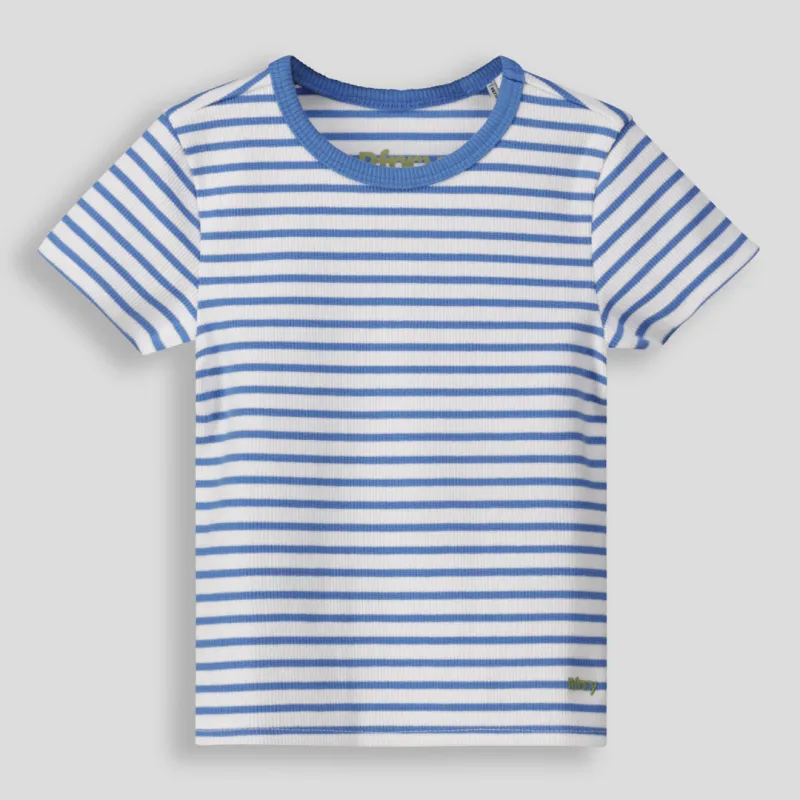 Girls Ribbed Tee _ 154812 _ Blue sold by Refinery